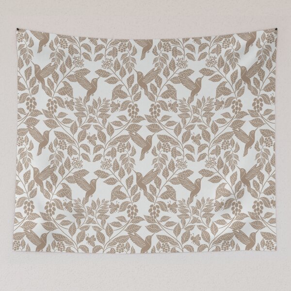 Item preview, Medium Coffee plants, coffee garden, hummingbird and bees, coffee arabica  designed and sold by DColourMuse.