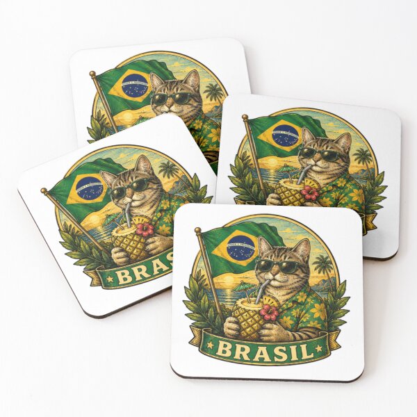 Item preview, Gato con Estilo disfrutando de una Piña Colada designed and sold by JonysCreativeDesigns.