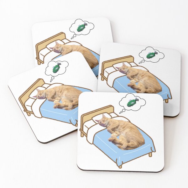 Item preview, Sleepy cat pixel fish designed and sold by Esmeraldas2.
