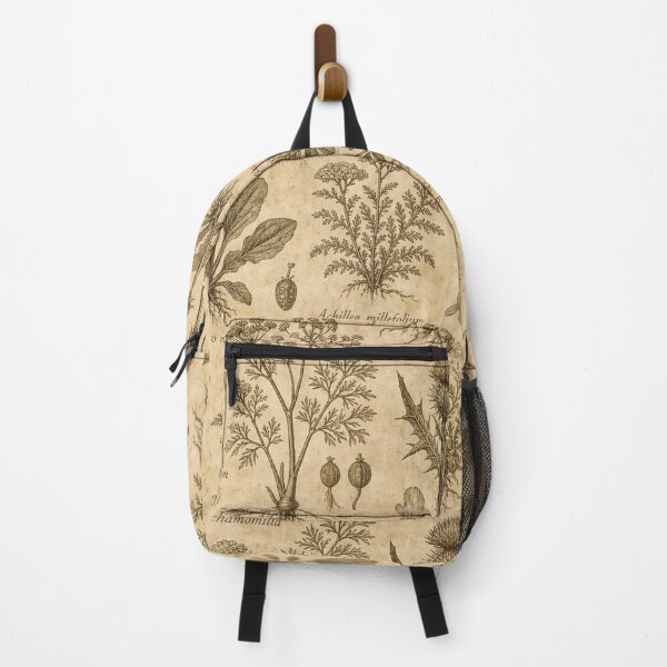 Item preview, Antique Botanical Specimens with Latin Labels Seamless Pattern | Sepia Brown designed and sold by StickyGuys.