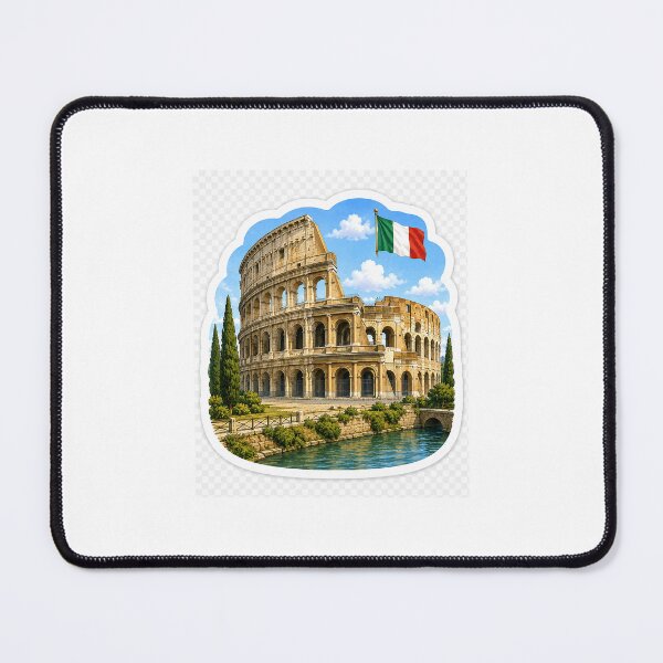 Item preview, Rome Colosseum Italy Flag designed and sold by KemetArtCo.