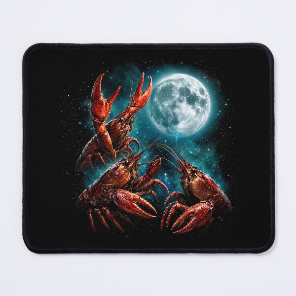 Item preview, Three Crawfish Howling To The Moon Funny Parody designed and sold by AdolphGarnerArt.
