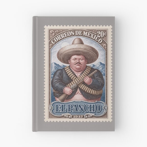 Item preview, El Pancho Vintage Mexican Postage Stamp T-Shirt, Retro Mexico Folk Art Graphic Tee, Traditional Charro Cowboy Shirt designed and sold by retrographics.