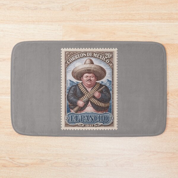Item preview, El Pancho Vintage Mexican Postage Stamp T-Shirt, Retro Mexico Folk Art Graphic Tee, Traditional Charro Cowboy Shirt designed and sold by retrographics.