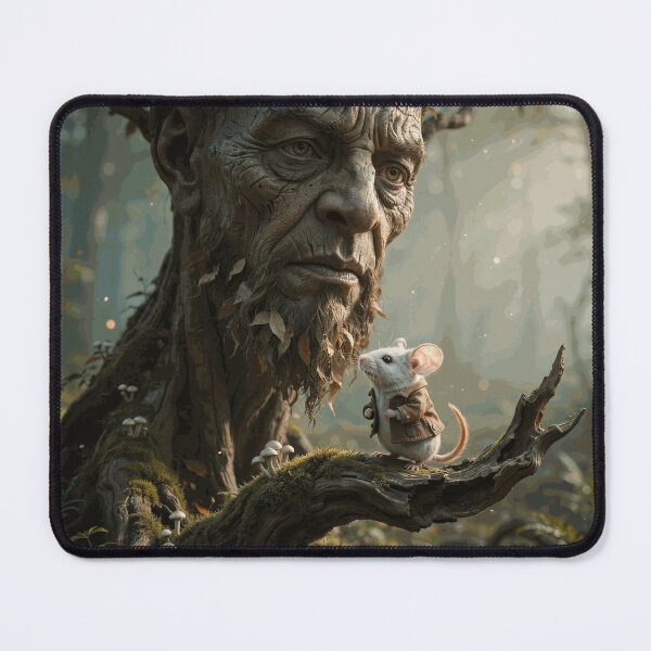 Item preview, Ancient Tree Guardian and Tiny Mouse Fantasy Art designed and sold by TimonAhrens.