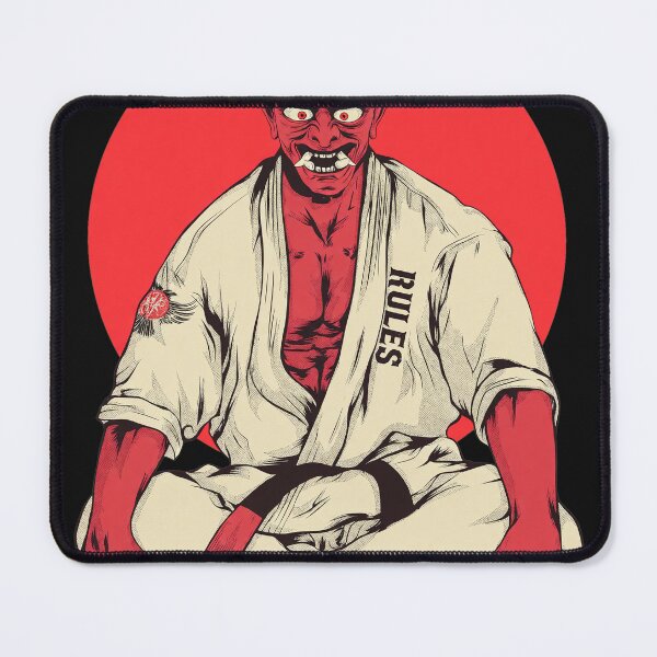 Item preview, Red Oni Martial Arts Meditating Demon designed and sold by TeeParteaArt.