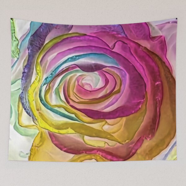 Item preview, Pastel Rainbow Rose Close-up designed and sold by ELF2.