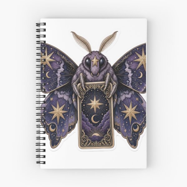 Item preview, Celestial Moth Holding a Tarot Card | Mystic Deep Violet designed and sold by StickyGuys.
