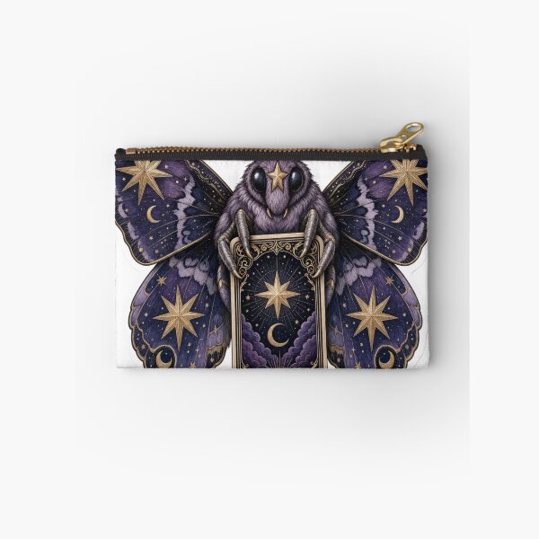 Item preview, Celestial Moth Holding a Tarot Card | Mystic Deep Violet designed and sold by StickyGuys.