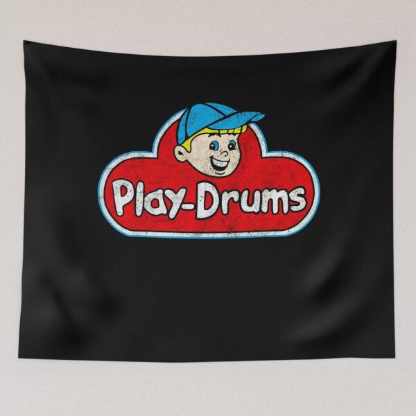 Item preview, Drummer Play Drums Vintage Logo designed and sold by AnalogAnxiety.