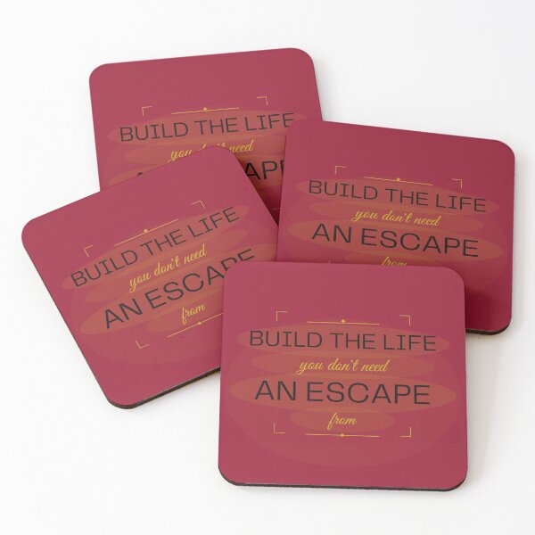 Item preview, Build the Life You Don't Need an Escape From | Minimal Motivational Quote designed and sold by CREATIVE HIVE.