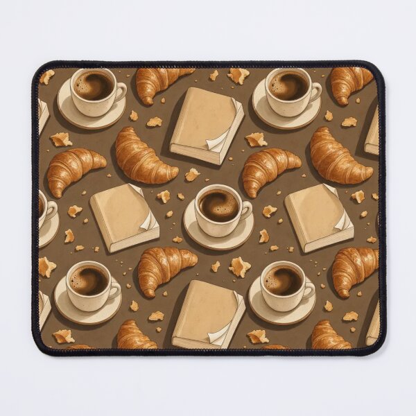Item preview, Coffee Cups and Dog Eared Paperbacks Seamless Pattern | Warm Espresso designed and sold by StickyGuys.