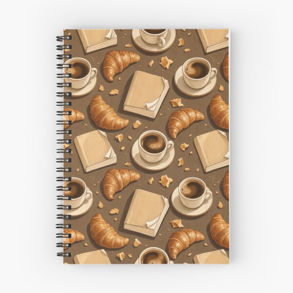 Item preview, Coffee Cups and Dog Eared Paperbacks Seamless Pattern | Warm Espresso designed and sold by StickyGuys.