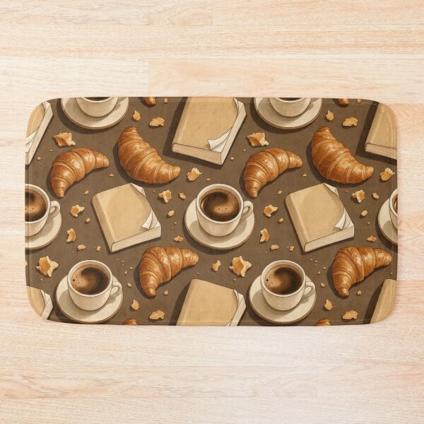 Item preview, Coffee Cups and Dog Eared Paperbacks Seamless Pattern | Warm Espresso designed and sold by StickyGuys.