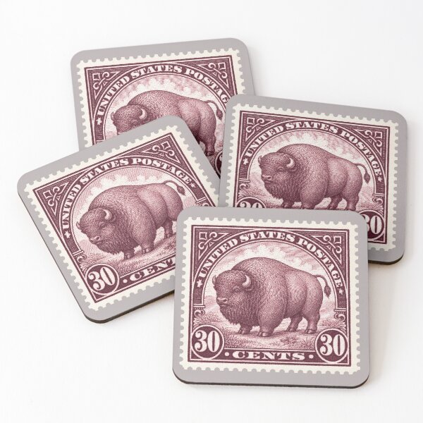 Item preview, Vintage US Postage Stamp, 30 Cent American Buffalo Bison, Scott 299, Collectible Philately designed and sold by retrographics.