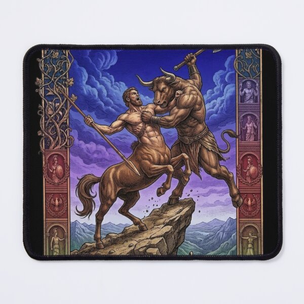 Item preview, Strength & Strategy - Mythology Art Print designed and sold by Belrovera.