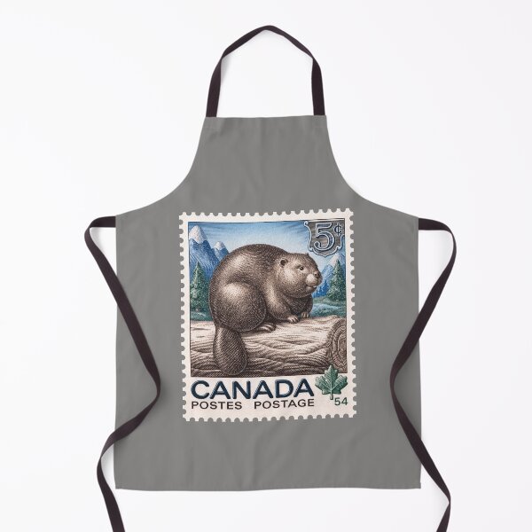 Item preview, Vintage Canadian Beaver Postage Stamp – Retro Woodland Wildlife Engraving designed and sold by retrographics.