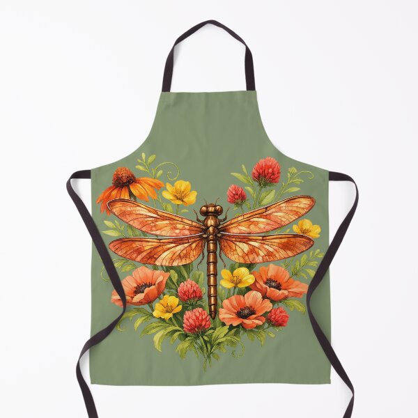 Item preview, Warm Days Rustic Dragonfly Wildflowers designed and sold by BreezyDawnDesigns.