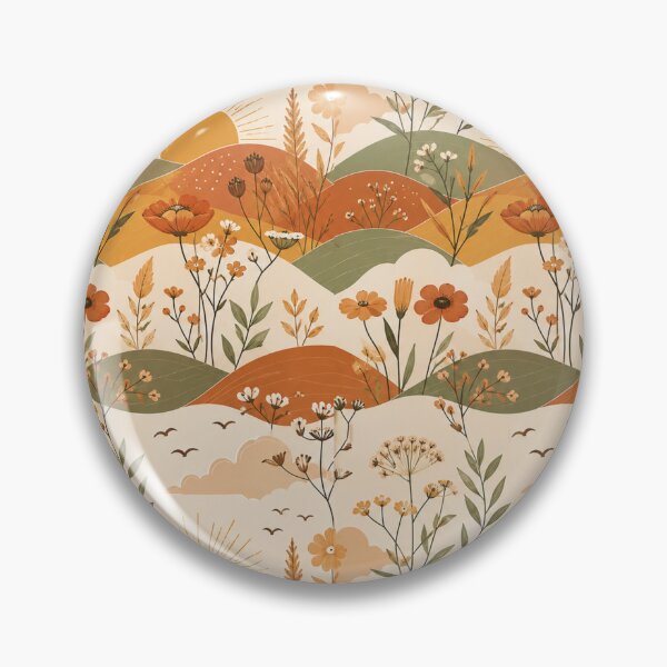 Item preview, Boho Wildflower Landscape Seamless Pattern designed and sold by Kooyana04.