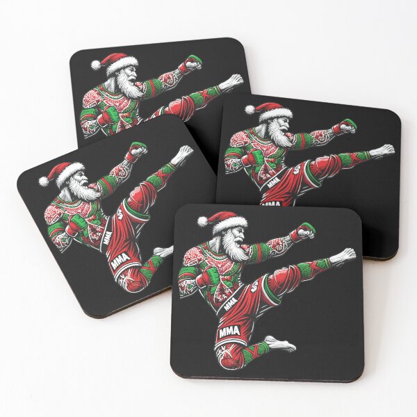 Item preview, MMA Santa Claus Flying Kick Christmas  designed and sold by TypoEmporium.