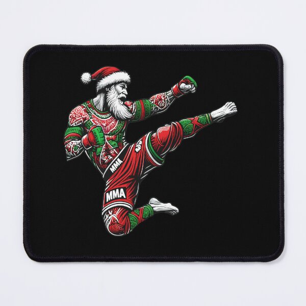 Item preview, MMA Santa Claus Flying Kick Christmas designed and sold by TypoEmporium.