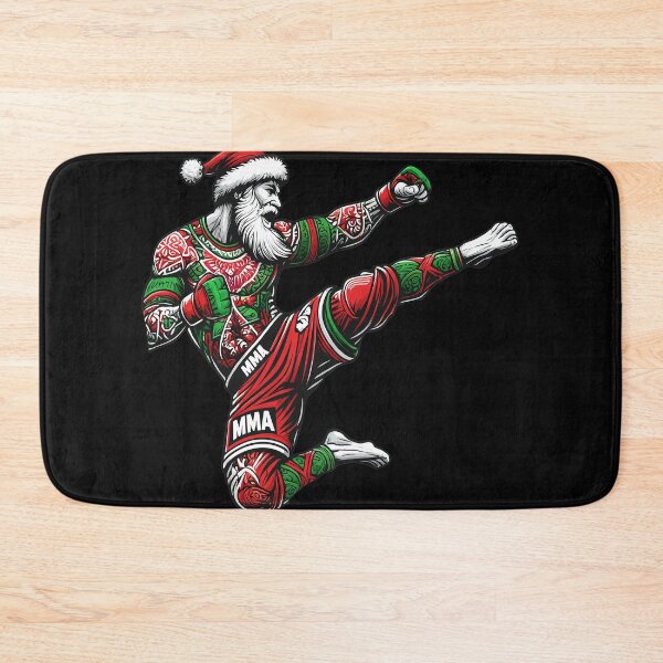 Item preview, MMA Santa Claus Flying Kick Christmas  designed and sold by TypoEmporium.