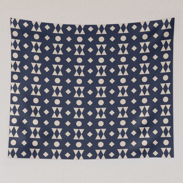 Item preview, fashion pattern navy beige designed and sold by Amet Hermawan.