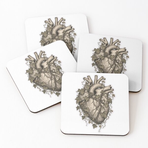 Item preview, Antique Anatomical Heart Wrapped in Ivy | Gothic Natural History Sepia designed and sold by StickyGuys.