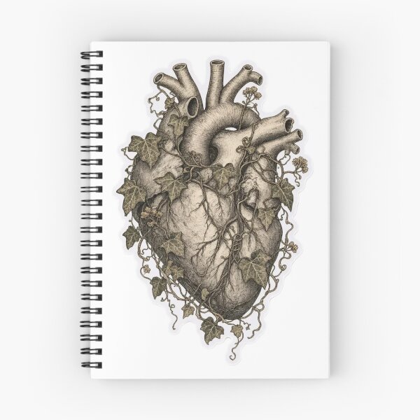 Item preview, Antique Anatomical Heart Wrapped in Ivy | Gothic Natural History Sepia designed and sold by StickyGuys.