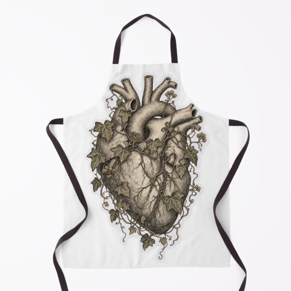 Item preview, Antique Anatomical Heart Wrapped in Ivy | Gothic Natural History Sepia designed and sold by StickyGuys.