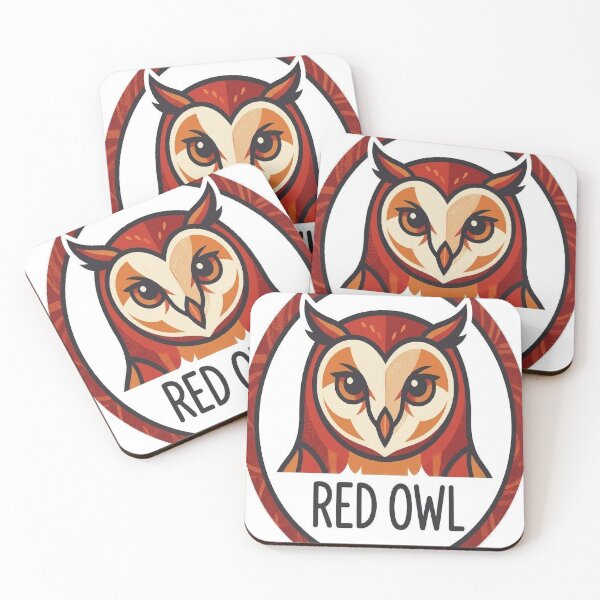 Artikelvorschau, Red Owl Studio Vintage Logo Emblem entworfen und verkauft von OwlStudioshop.