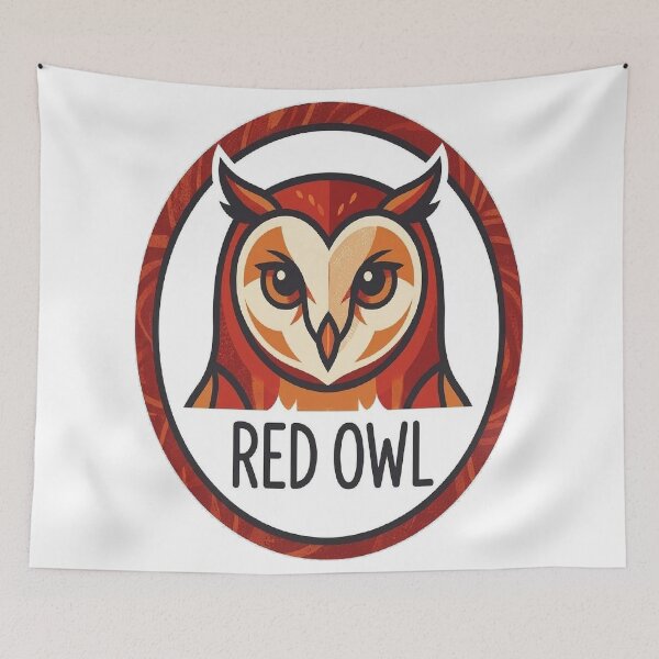 Item preview, Red Owl Studio Vintage Logo Emblem designed and sold by OwlStudioshop.