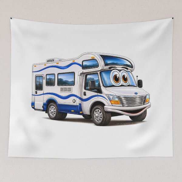 Item preview, Blue Camper Cartoon designed and sold by Scott Hayes.