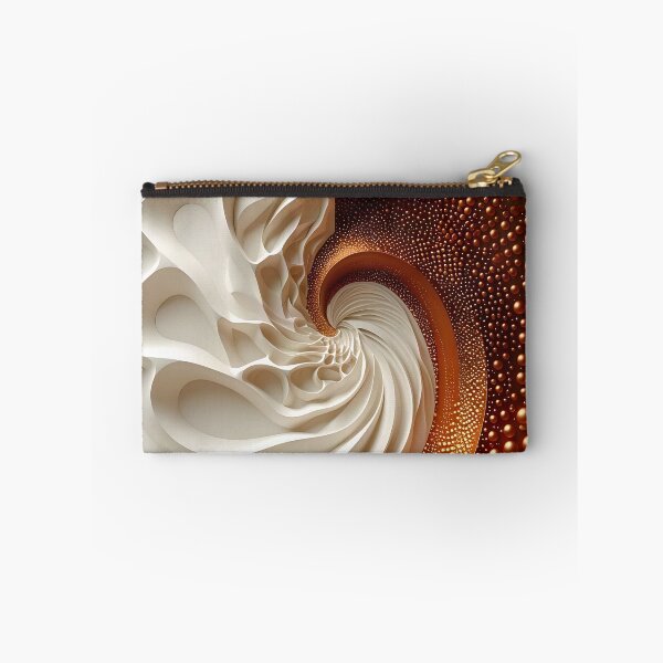 Item preview, Swirling Abstract Contrast in Copper and White  designed and sold by Vicky Brago-Mitchell®.