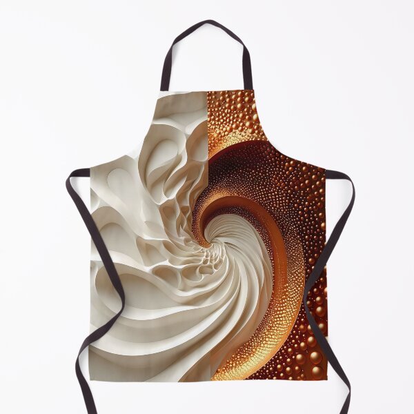 Item preview, Swirling Abstract Contrast in Copper and White  designed and sold by Vicky Brago-Mitchell®.
