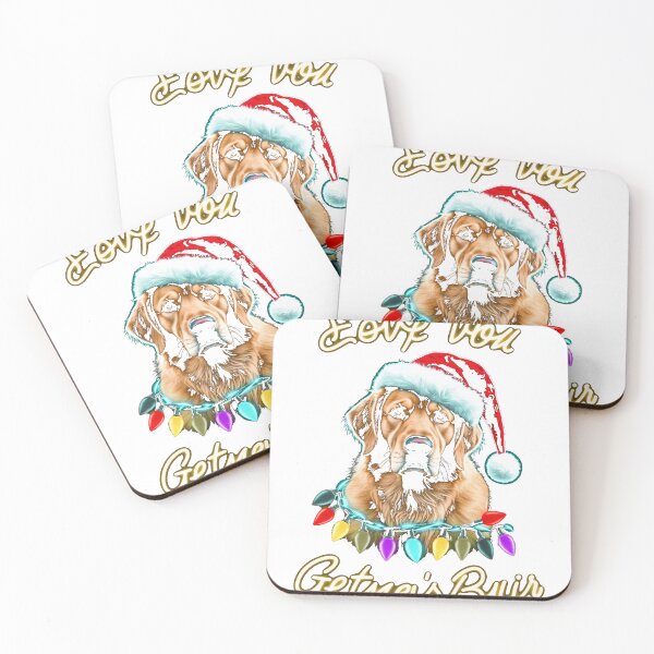 Item preview, Golden Retriever Neon Christmas Lights Santa Hat designed and sold by icm4639.