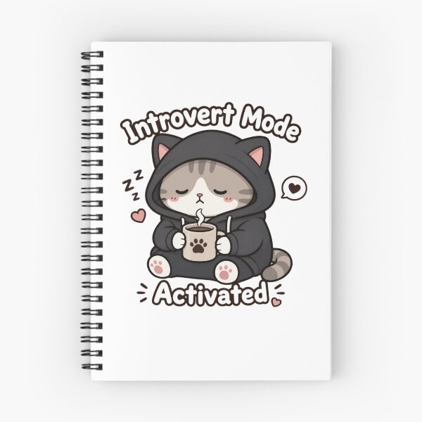 Item preview, Introvert Mode Activated Cat designed and sold by redblink store.