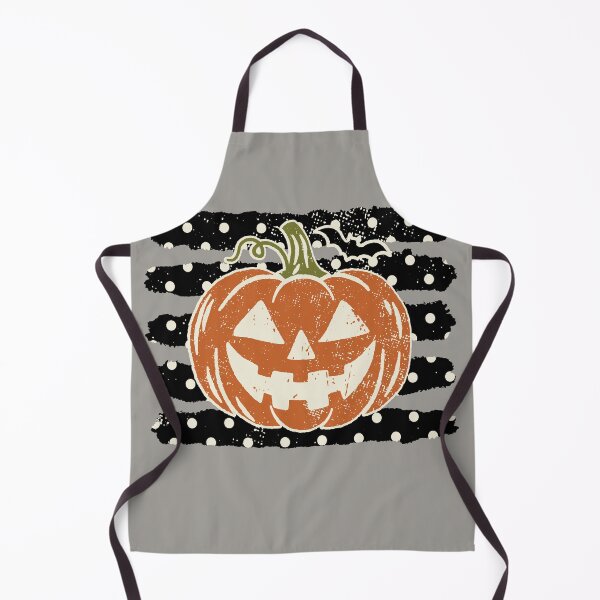 Item preview, Vintage Distressed Halloween Jack O Lantern Pumpkin Polka Dot Stripes designed and sold by RinrinDesigns.