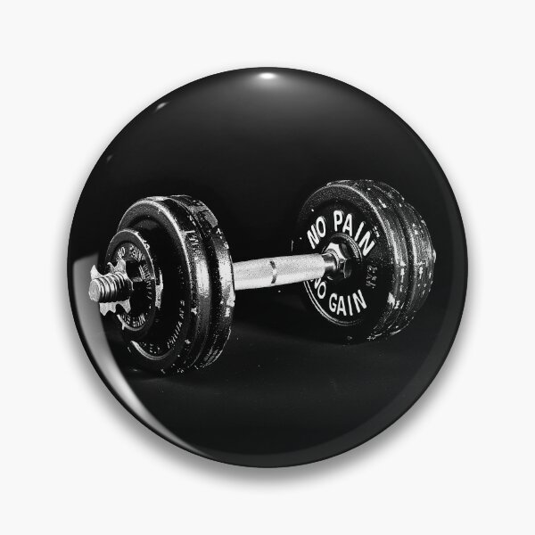 Item preview, No Pain No Gain Dumbbell Fitness Motivation Gym Art designed and sold by inkoutninja.