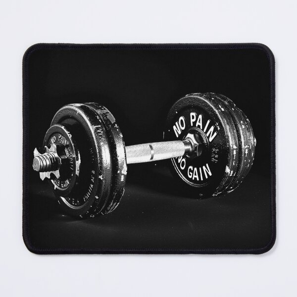 Item preview, No Pain No Gain Dumbbell Fitness Motivation Gym Art designed and sold by inkoutninja.