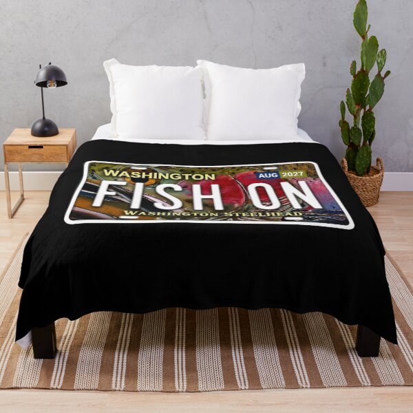 Item preview, Fish On Washington Steelhead License Plate Sticker | Fly Fishing Sticker for Anglers designed and sold by Swanny's Custom T-shirt and Gift Designs.