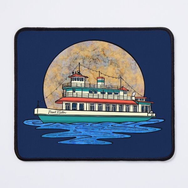 Item preview, Point Ruston Ferry Boat Full Moon Night Tacoma Washington Art designed and sold by Urban Muse And Sultry Hues.