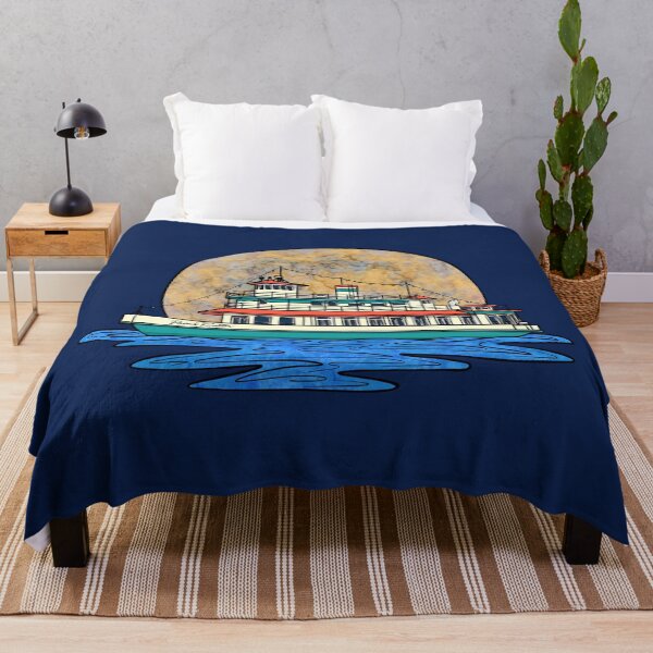Item preview, Point Ruston Ferry Boat Full Moon Night Tacoma Washington Art designed and sold by Urban Muse And Sultry Hues.
