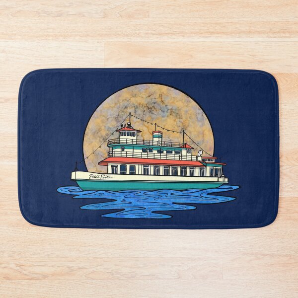 Item preview, Point Ruston Ferry Boat Full Moon Night Tacoma Washington Art designed and sold by Urban Muse And Sultry Hues.
