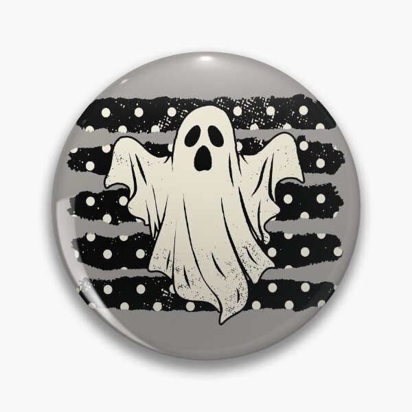 Item preview, Vintage Distressed Halloween Spooky Ghost Polka Dot Stripes designed and sold by RinrinDesigns.