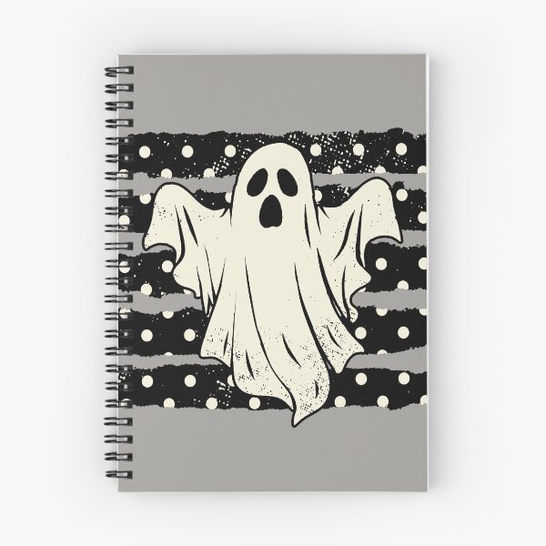 Item preview, Vintage Distressed Halloween Spooky Ghost Polka Dot Stripes designed and sold by RinrinDesigns.
