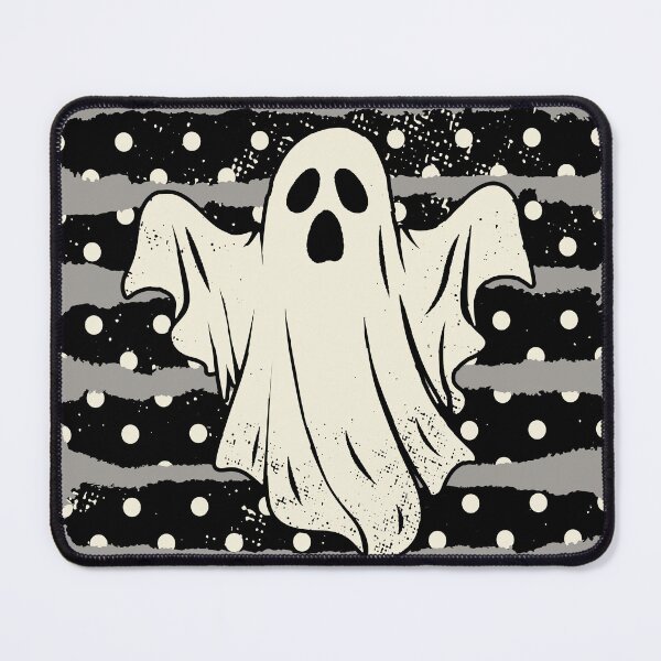 Item preview, Vintage Distressed Halloween Spooky Ghost Polka Dot Stripes designed and sold by RinrinDesigns.