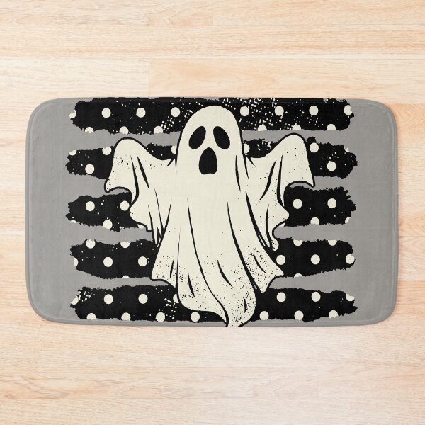 Item preview, Vintage Distressed Halloween Spooky Ghost Polka Dot Stripes designed and sold by RinrinDesigns.