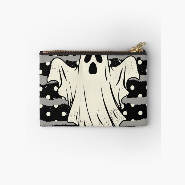 Item preview, Vintage Distressed Halloween Spooky Ghost Polka Dot Stripes designed and sold by RinrinDesigns.
