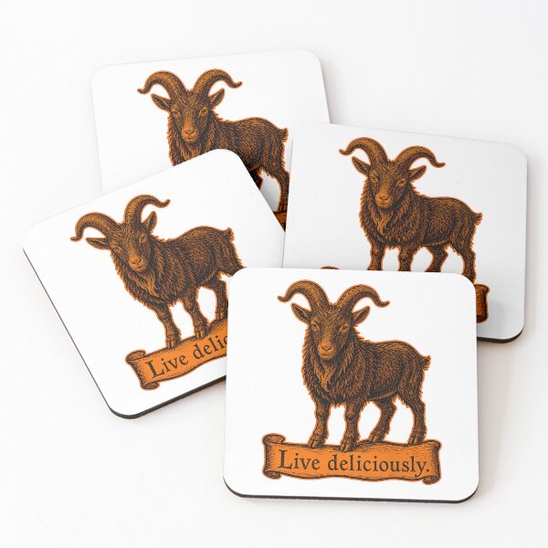 Item preview, Live Deliciously Vintage Black Goat Occult Folk Prints designed and sold by PinUpPizzazz.